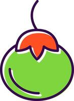 Persimmon filled Design Icon vector