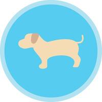 Dog Flat Multi Circle Icon vector