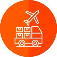 Logistic Service Provider Line Yellow White Icon vector