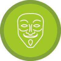 Mask Line Multi Circle Icon vector