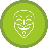 Mask Line Multi Circle Icon vector