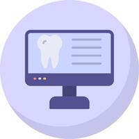 Monitor Flat Bubble Icon vector