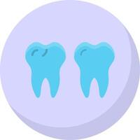 Teeths Flat Bubble Icon vector