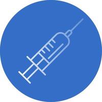 Syringe Flat Bubble Icon vector