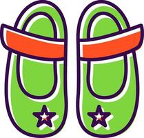 Baby Shoe filled Design Icon vector