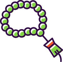 Tasbih filled Design Icon vector