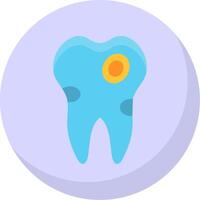 Caries Flat Bubble Icon vector