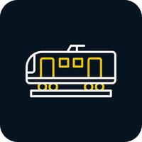 High Speed Train Line Red Circle Icon vector