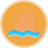 Sinking Flat Multi Circle Icon vector