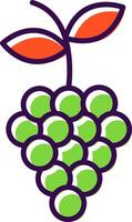 Grapes filled Design Icon vector