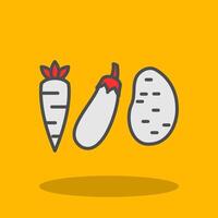 Vegetables Filled Shadow Icon vector