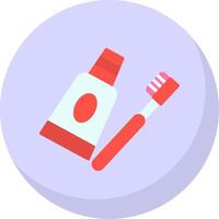 Toothpaste Flat Bubble Icon vector