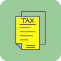 Taxes Filled Yellow Icon vector