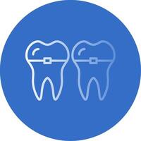 Braces Flat Bubble Icon vector