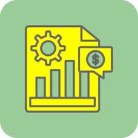 Interest Rate Filled Yellow Icon vector