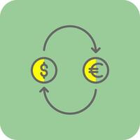 Exchange Money Filled Yellow Icon vector