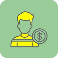 Investor Filled Yellow Icon vector