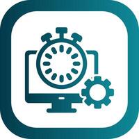 Fast Processing Glyph Gradient Corner Icon vector