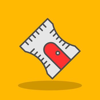 Sharpener Filled Shadow Icon vector