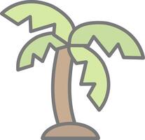 Palm Line Filled Light Icon vector
