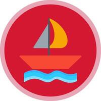 Sailing Flat Multi Circle Icon vector