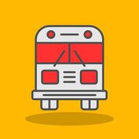 School Bus Filled Shadow Icon vector