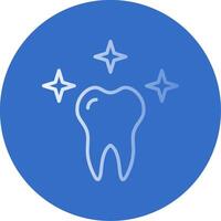 Healthy Tooth Flat Bubble Icon vector