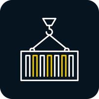 Container Loading Line Red Circle Icon vector