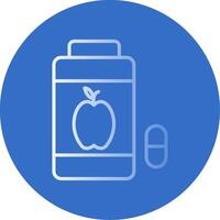 Vitamins Flat Bubble Icon vector