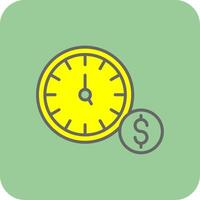 Time Is Money Filled Yellow Icon vector