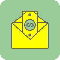 Paycheckss Filled Yellow Icon vector