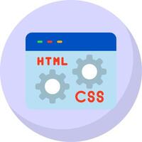 Web Development Flat Bubble Icon vector