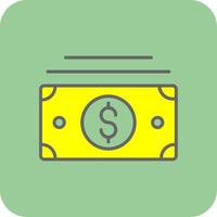 Cash Filled Yellow Icon vector