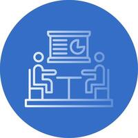 Meeting Flat Bubble Icon vector