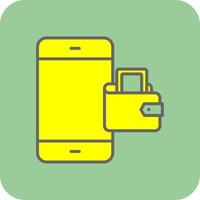 OnFilled Yellow Wallet Filled Yellow Icon vector