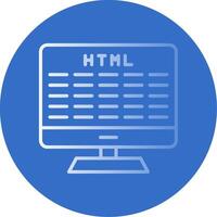 Web Development Flat Bubble Icon vector