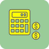 Accounting Filled Yellow Icon vector