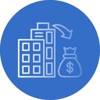 Market Investment Flat Bubble Icon vector