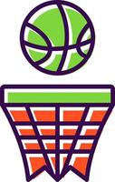 baloncesto lleno diseño icono vector