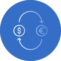 Exchange Money Flat Bubble Icon vector