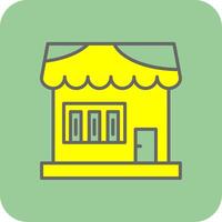 Book Shop Filled Yellow Icon vector