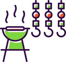 Bbq filled Design Icon vector