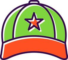 gorra lleno diseño icono vector