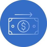 Send Money Flat Bubble Icon vector