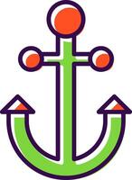 Anchor filled Design Icon vector