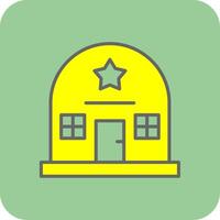 Army Base Filled Yellow Icon vector