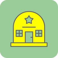 Army Base Filled Yellow Icon vector