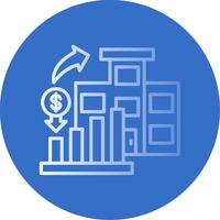 Market Investment Flat Bubble Icon vector