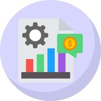 Interest Rate Flat Bubble Icon vector