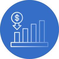 Interest Rate Flat Bubble Icon vector